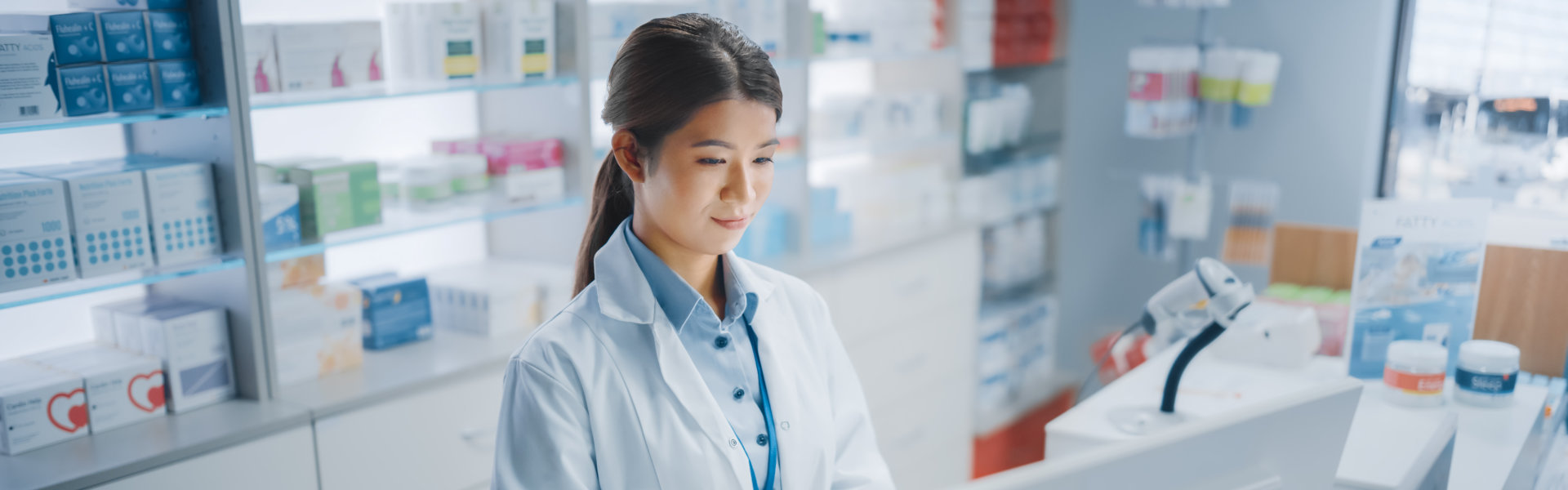 Pharmacist at the counter